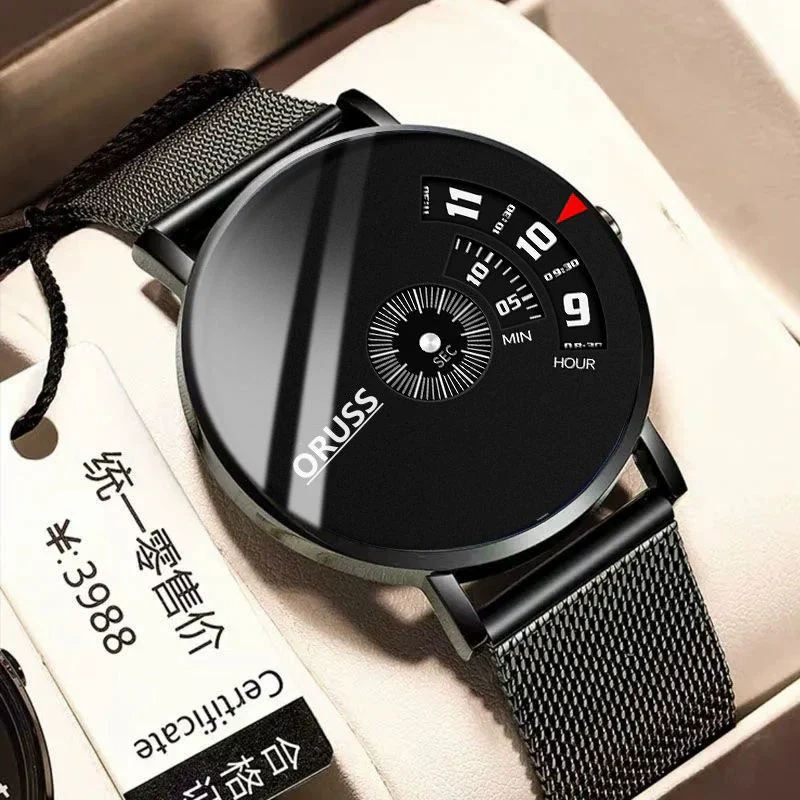 Men's Waterproof Watches Automatic Movement Leisure Style Round Dial Steel Case Mineral Strengthened Glass Mirror - Image 10