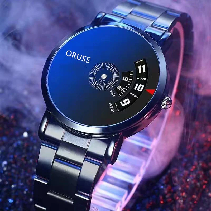 Men's Waterproof Watches Automatic Movement Leisure Style Round Dial Steel Case Mineral Strengthened Glass Mirror - Image 3