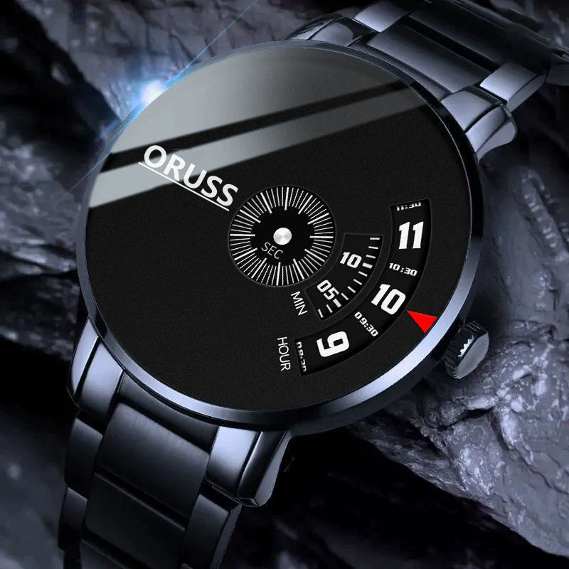 Men's Waterproof Watches Automatic Movement Leisure Style Round Dial Steel Case Mineral Strengthened Glass Mirror - Image 7