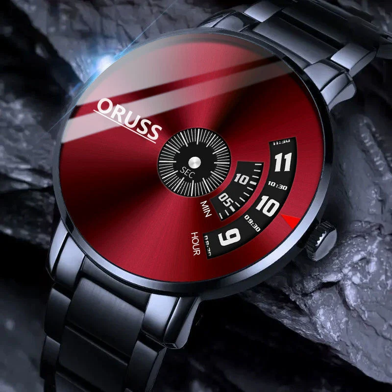 Men's Waterproof Watches Automatic Movement Leisure Style Round Dial Steel Case Mineral Strengthened Glass Mirror - Image 8