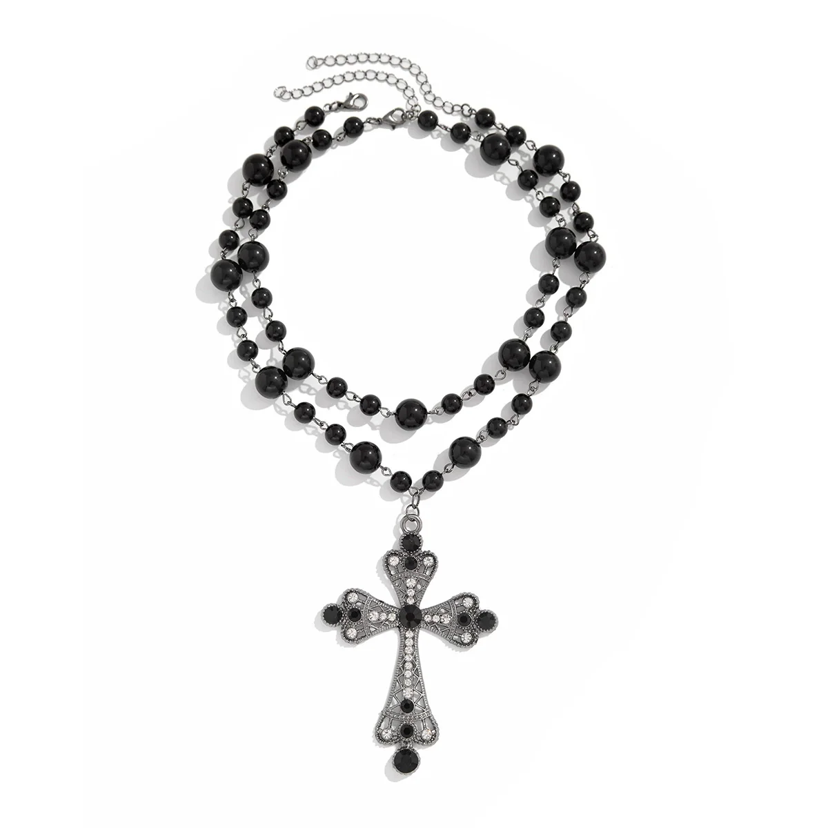 Men's Zinc Alloy Geometric Cross Handmade Necklace - Image 5