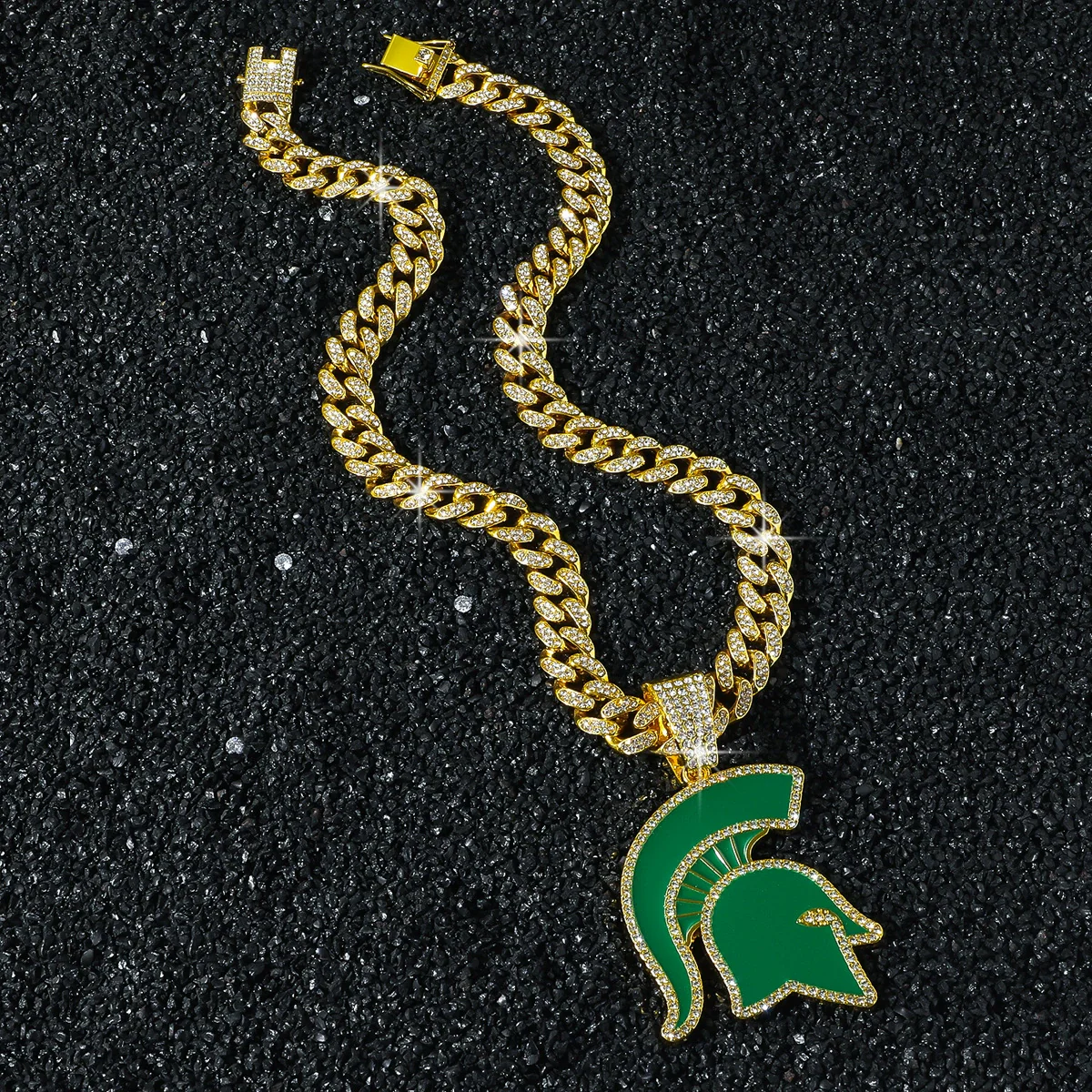 Men's Zinc Alloy Hiphop Style Squirrel Basketball Team Logo Pendant Necklace With Cuban Chain And Electroplating - Image 4