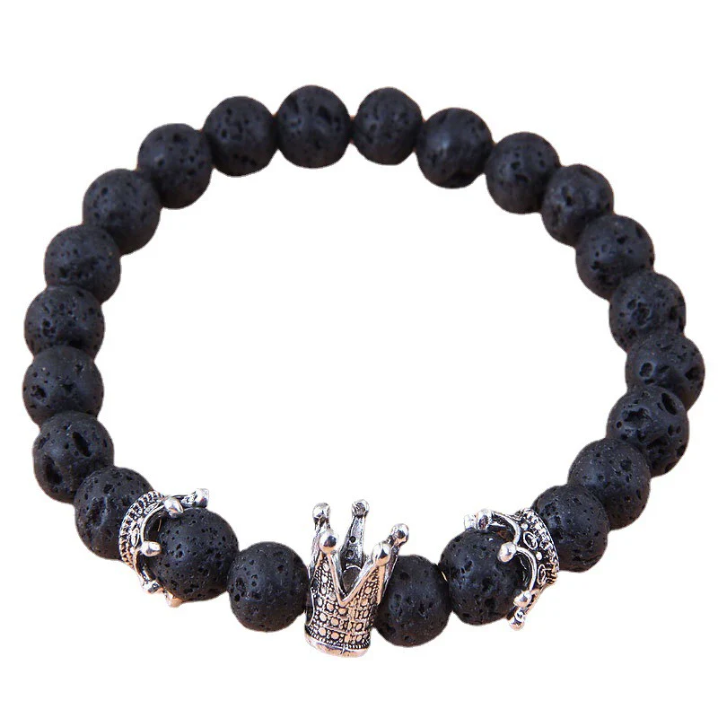 Metal Alloy Geometric Owl Volcanic Stone Electroplated Women's Bracelet - Image 3