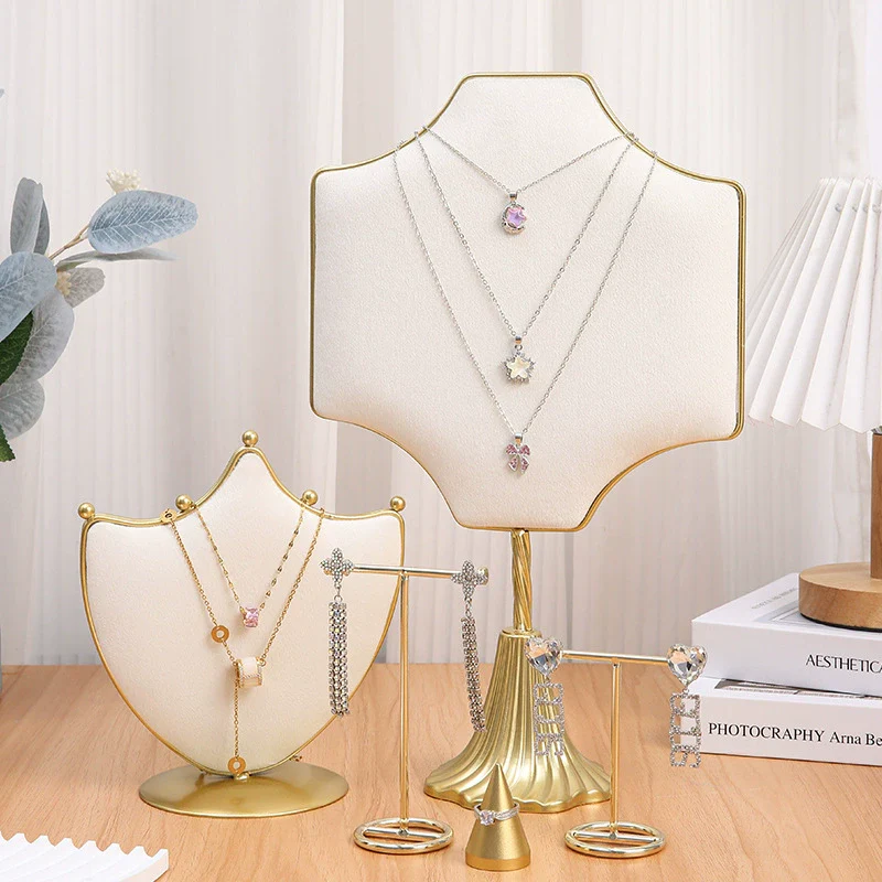 Metal And Super Fiber Splicing Creative Jewelry Rack With Highend Feel For Ring Necklace Bracelet Pendant