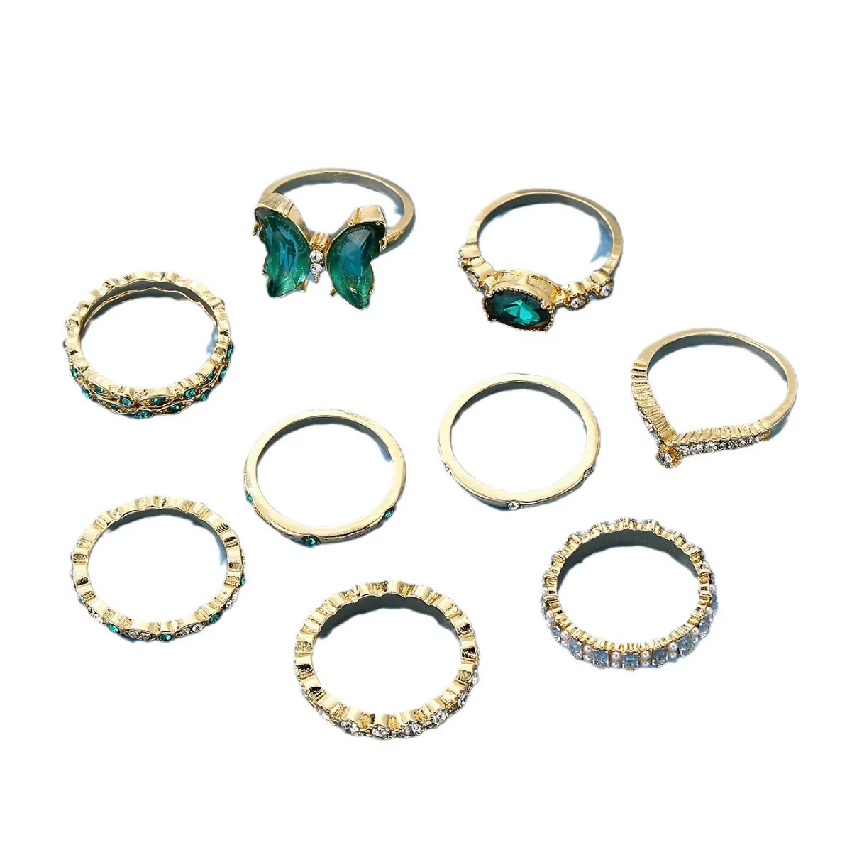 Metal Animal Butterfly Opening Stacked Joint Ring Electroplated Unisex - Image 5
