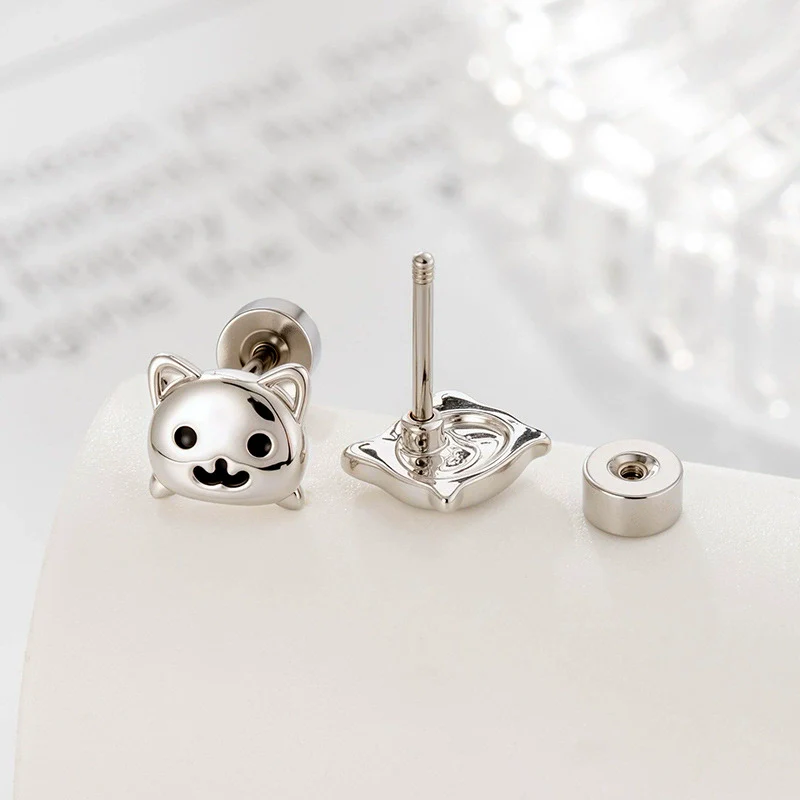 Metal Animal Zodiac Doubleheaded Screw Earrings For Cartilage Piercing Electroplated - Image 4