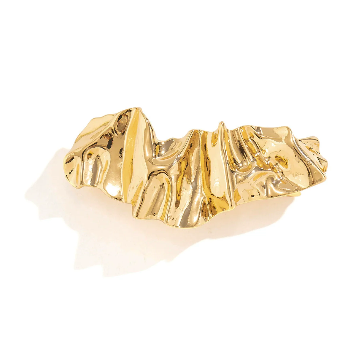 Metal Asymmetrical Geometric Square Hairpin With Electroplating For Women - Image 5