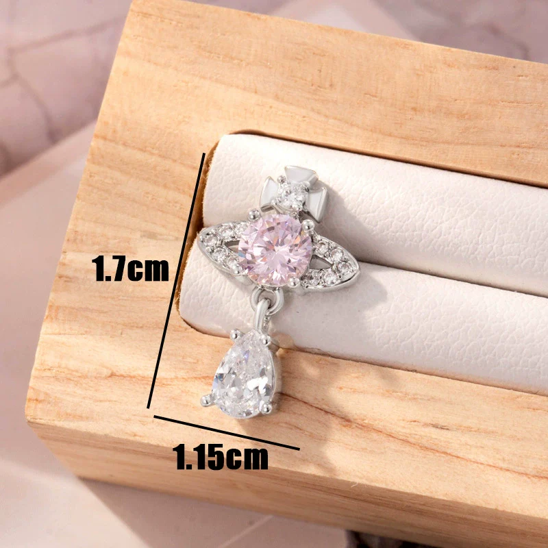 Metal Bow Pattern Electroplated Girls' Earrings - Image 9