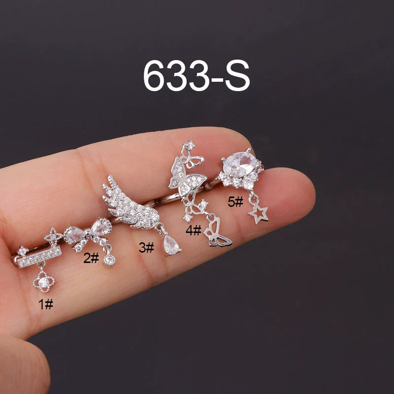 Metal Bow Zircon Electroplated Women's Fashion Simple Ear Clip Earrings - Image 6