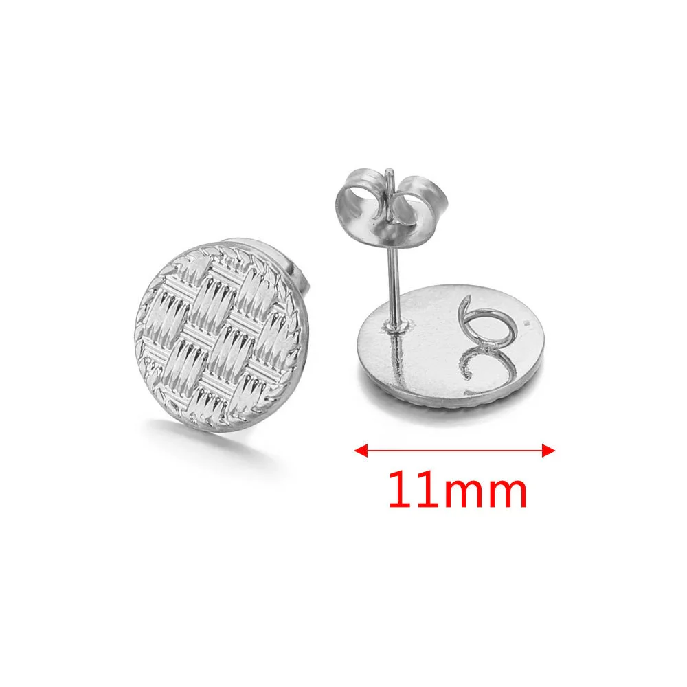 Metal Braided Threaded Round Ring Earring Accessories Gold Plated Handmade With Hirback Pattern - Image 15