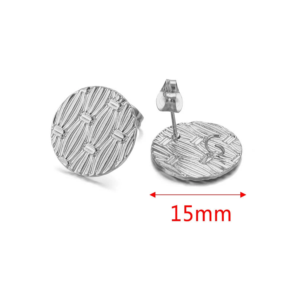 Metal Braided Threaded Round Ring Earring Accessories Gold Plated Handmade With Hirback Pattern - Image 16