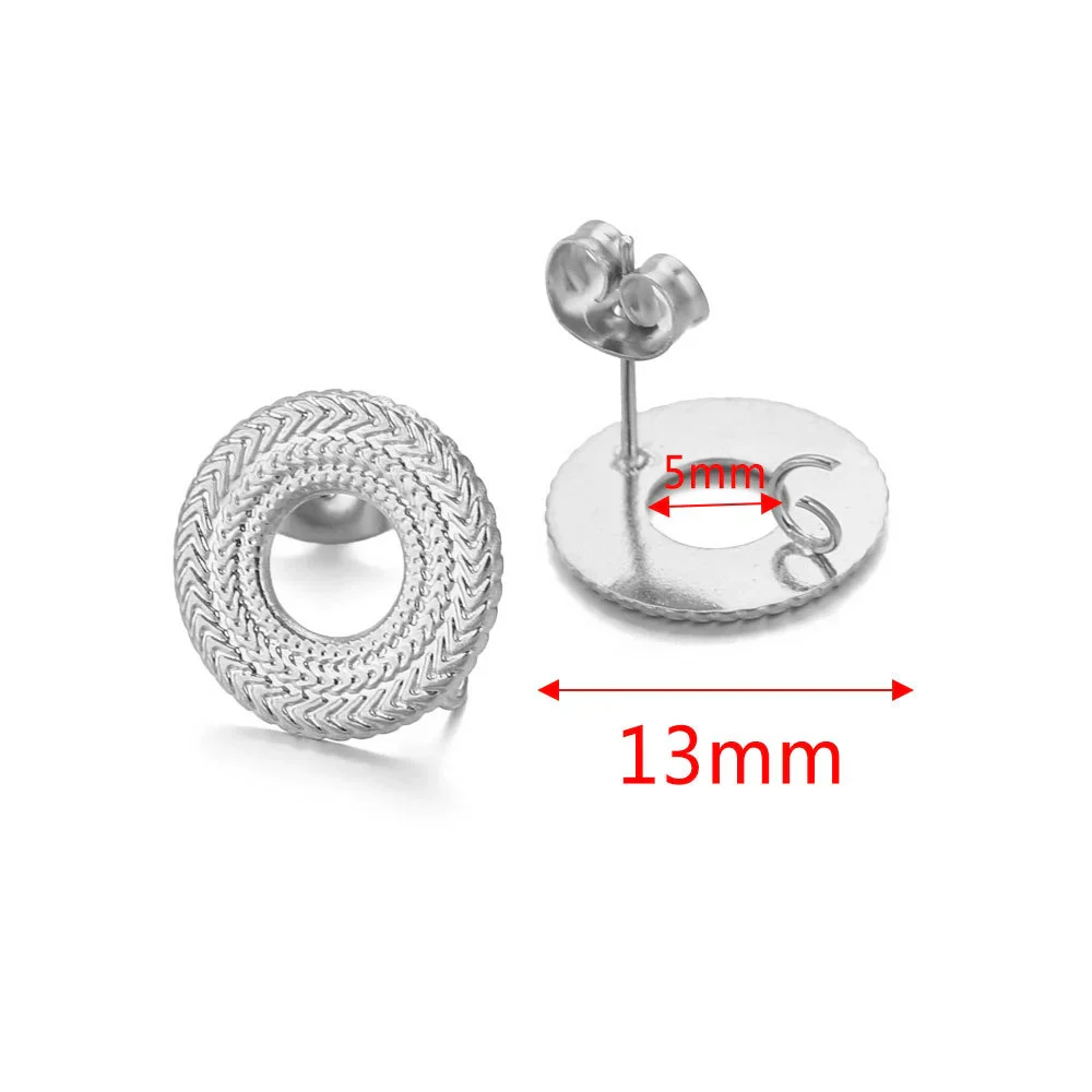 Metal Braided Threaded Round Ring Earring Accessories Gold Plated Handmade With Hirback Pattern - Image 20