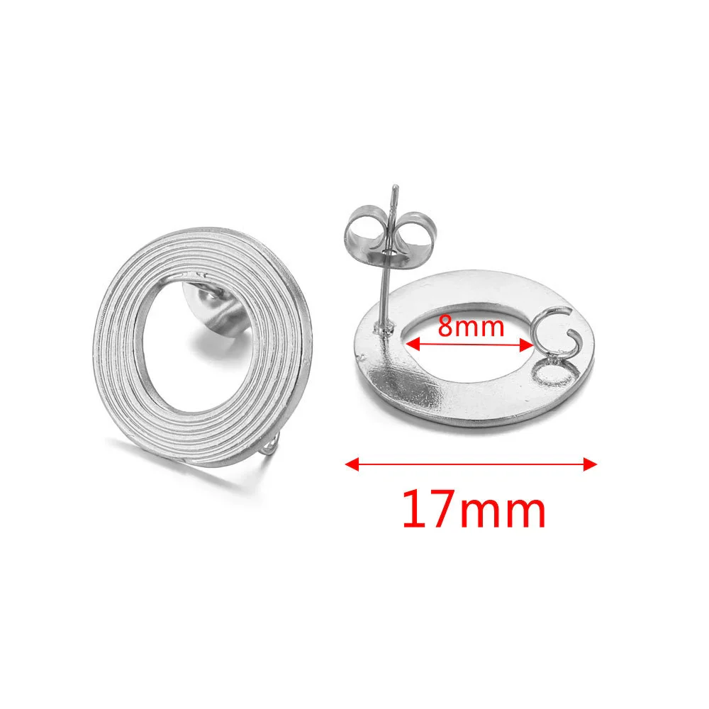 Metal Braided Threaded Round Ring Earring Accessories Gold Plated Handmade With Hirback Pattern - Image 21