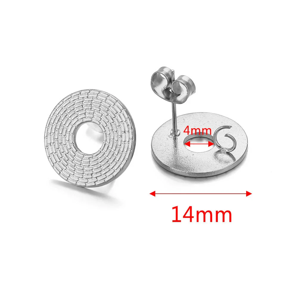 Metal Braided Threaded Round Ring Earring Accessories Gold Plated Handmade With Hirback Pattern - Image 22