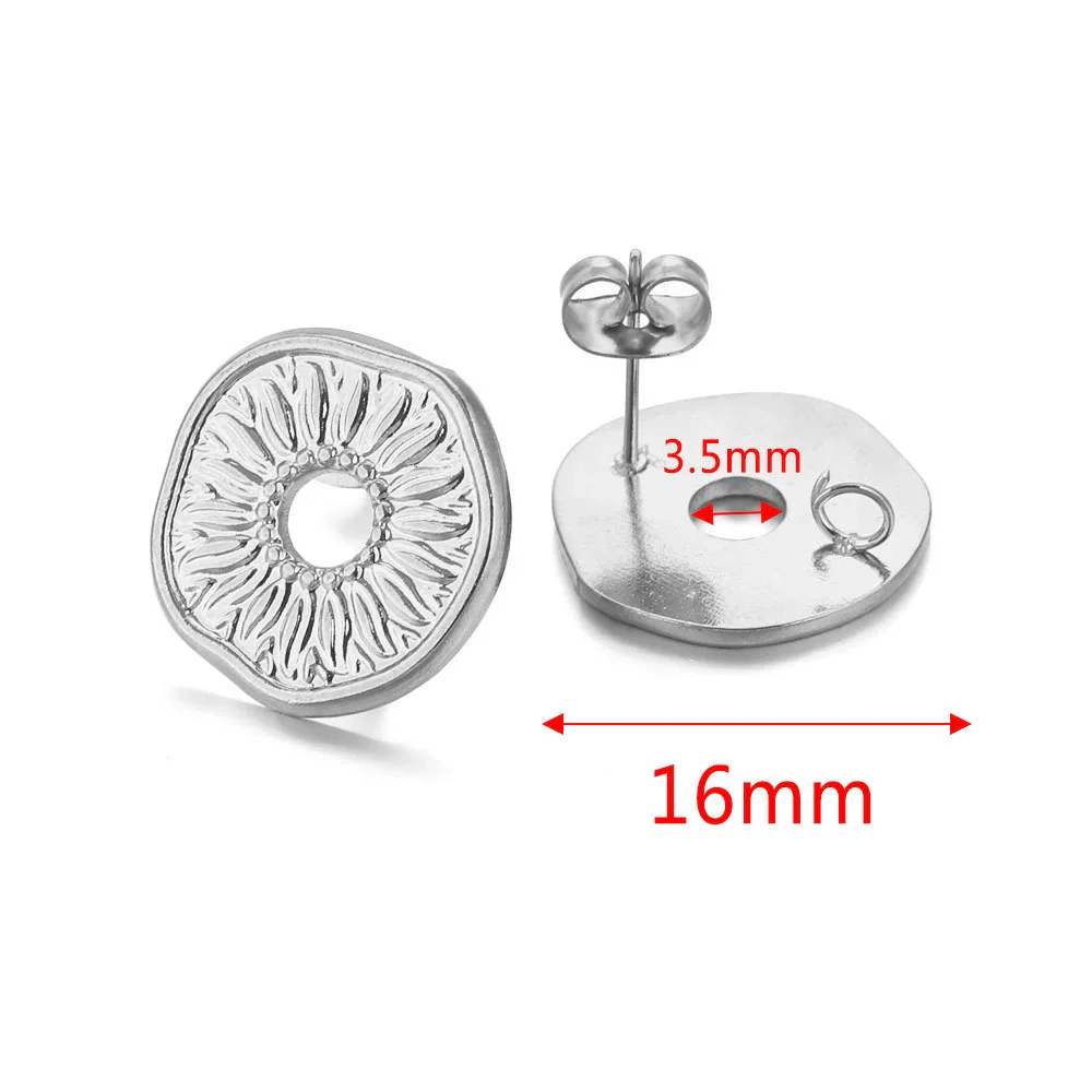 Metal Braided Threaded Round Ring Earring Accessories Gold Plated Handmade With Hirback Pattern - Image 23