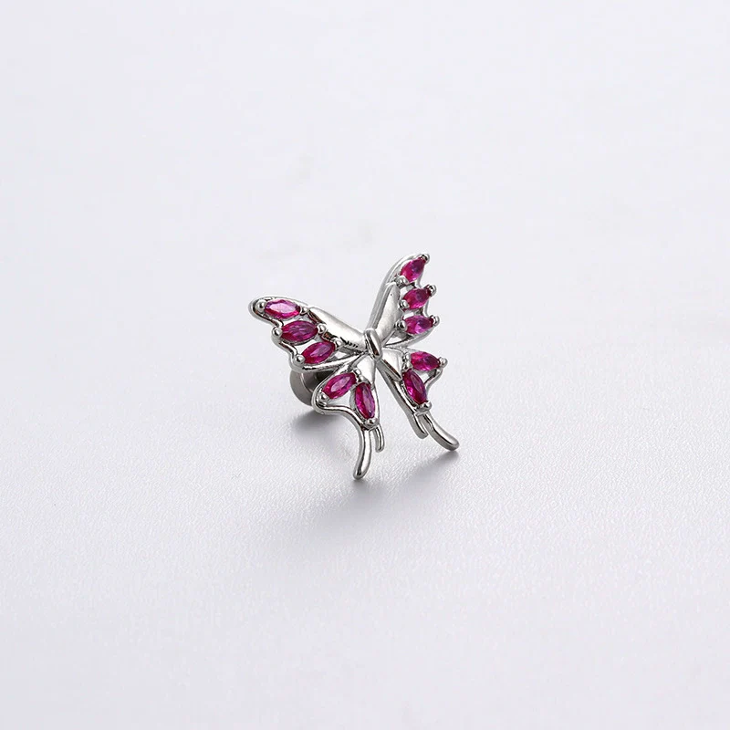 Metal Butterfly Titanium Steel Electroplated Geometric Women's Earrings - Image 3