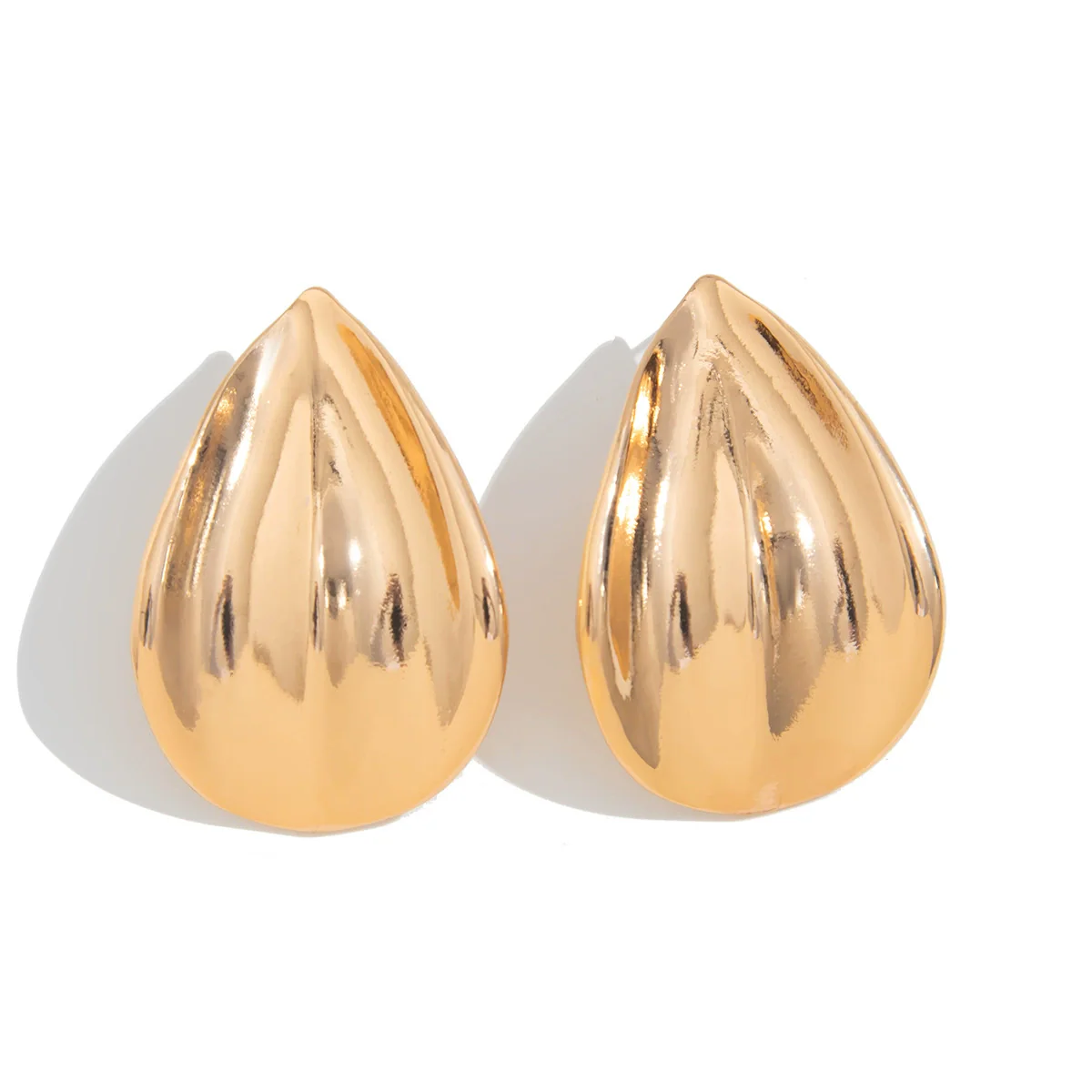 Metal Drop Shape Geometric Minimalist Electroplated Women's Earrings - Image 5