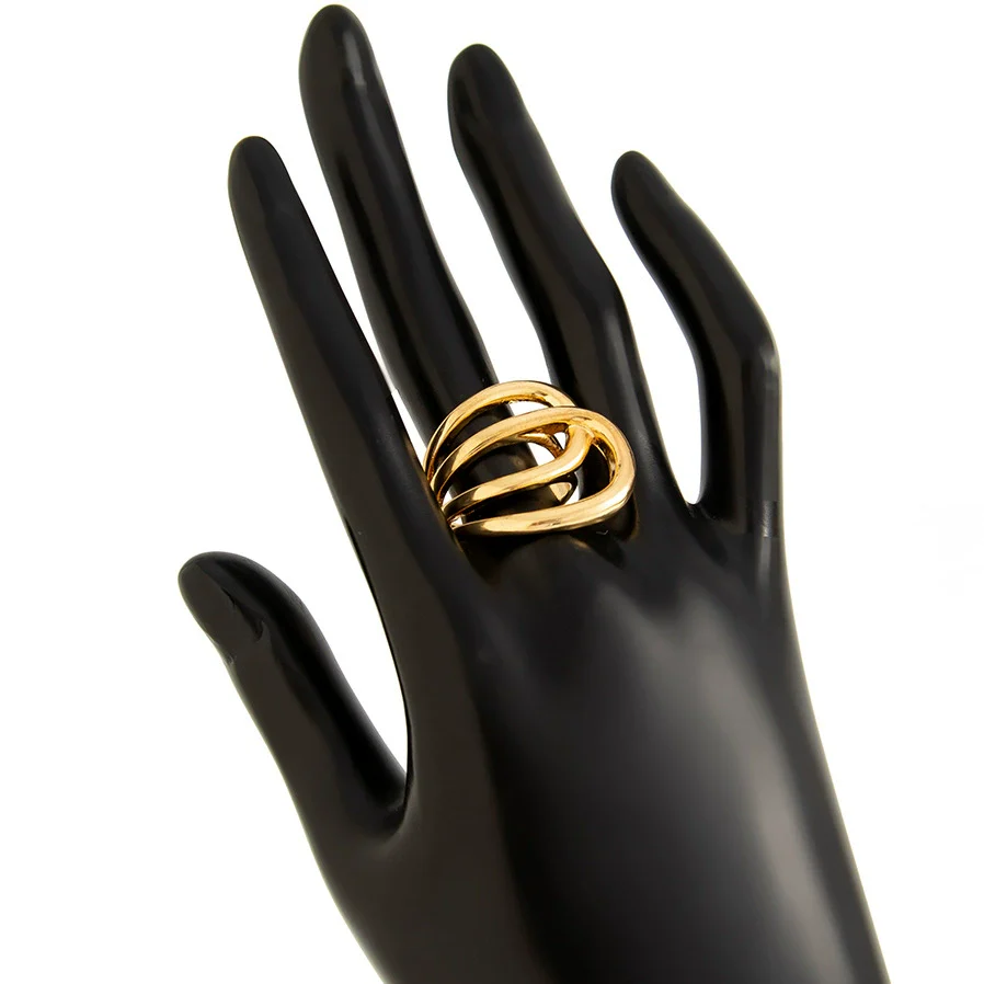 Metal Electroplated Geometric Smooth Opening Water Droplets Hug Bracelet For Women - Image 10