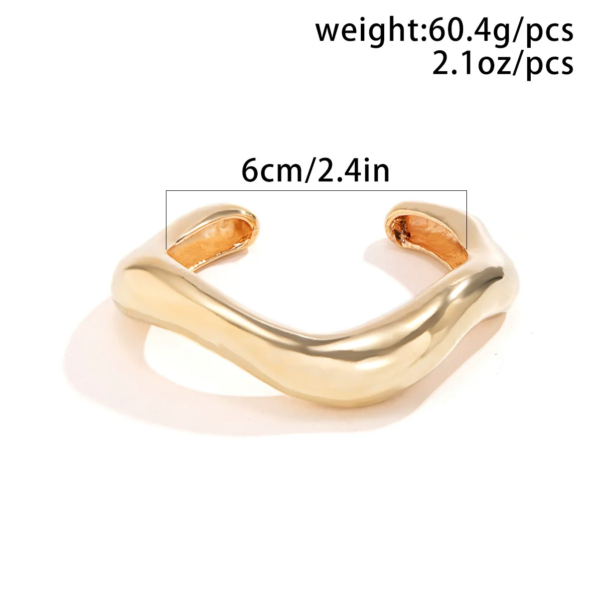 Metal Electroplated Irregular Texture Spring Bracelet In Geometric Style - Image 5
