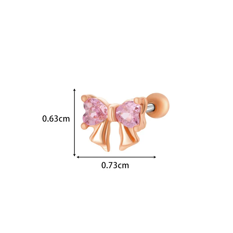Metal Electroplated Love Bow Spider Conch Flower Style Women's Niche Earrings With Copper Inlaid Zircon - Image 11