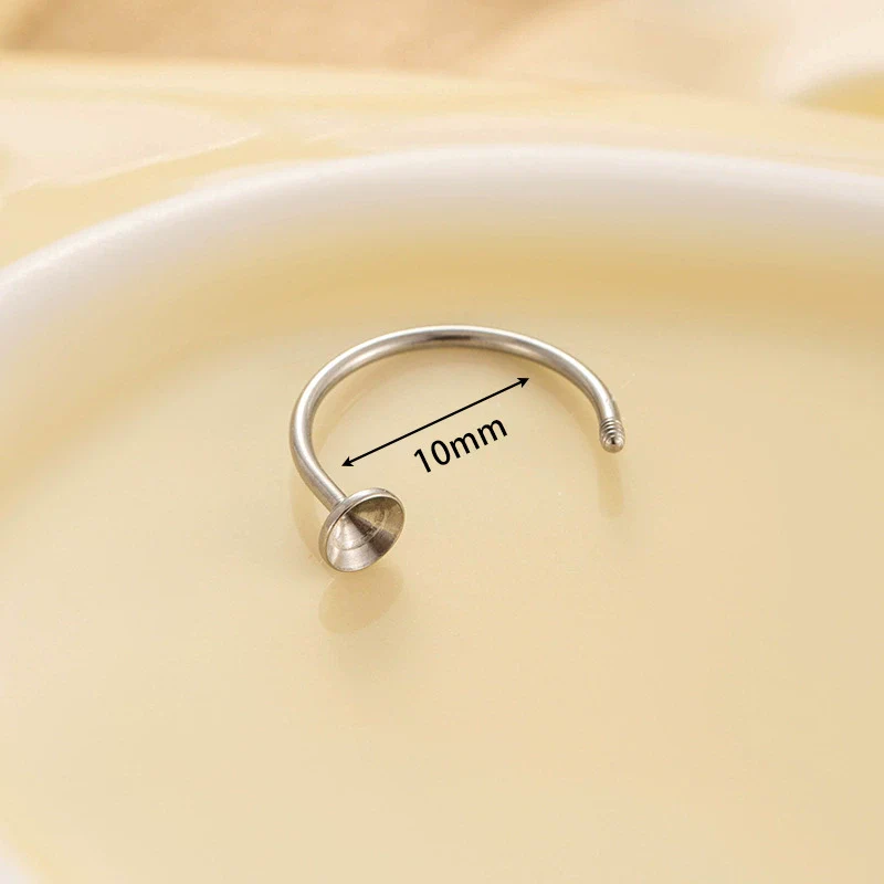 Metal Fashion Geometric Handmade C Shaped Horseshoe Ring Earrings Accessories Polishing - Image 7
