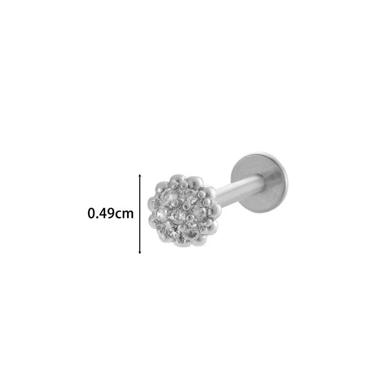 Metal Geometric Style Inner Thread Flat Bottom Rod Love Butterfly Lip Nail Ear Bone Nail Piercing Jewelry For Women With Electroplating Treatment - Image 7