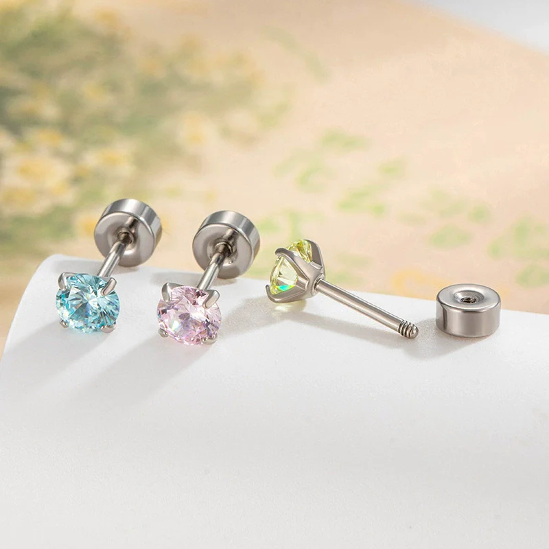 Metal Geometric Zircon Earrings With Eight Heart And Eight Arrows And Fashion Style