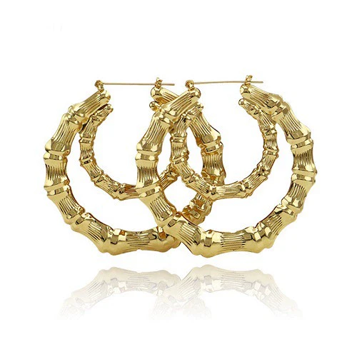 Metal Hoop Earrings Simple Geometric Style Electroplated Unisex Jewelry - Image 13