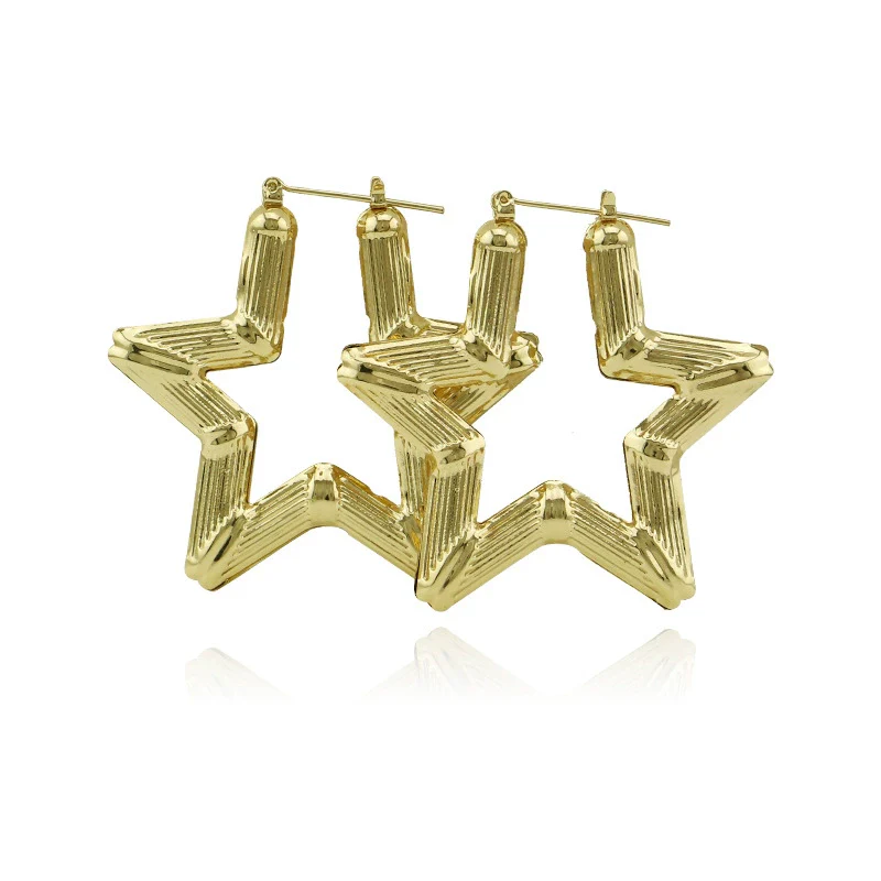 Metal Hoop Earrings Simple Geometric Style Electroplated Unisex Jewelry - Image 3