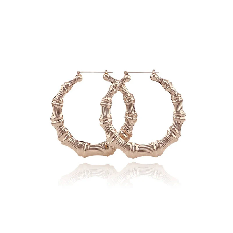Metal Hoop Earrings Simple Geometric Style Electroplated Unisex Jewelry - Image 9