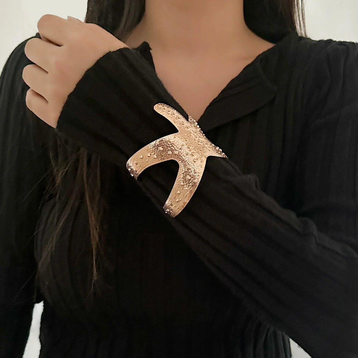 Metal Ins Style Animals Flower Butterfly Opening Bracelet With Electroplating - Image 9