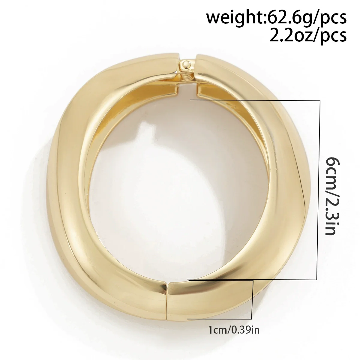 Metal Ins Style Smooth Hug Bracelet For Women With Electroplating - Image 4