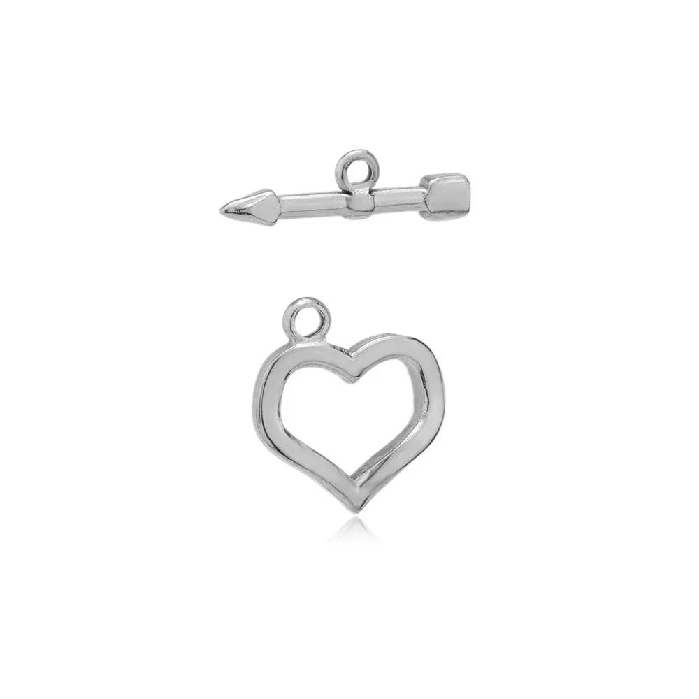 Metal Jewelry Accessories Heart Pattern Vacuum Plating Diy Valentine Necklace Bracelet - Image 7