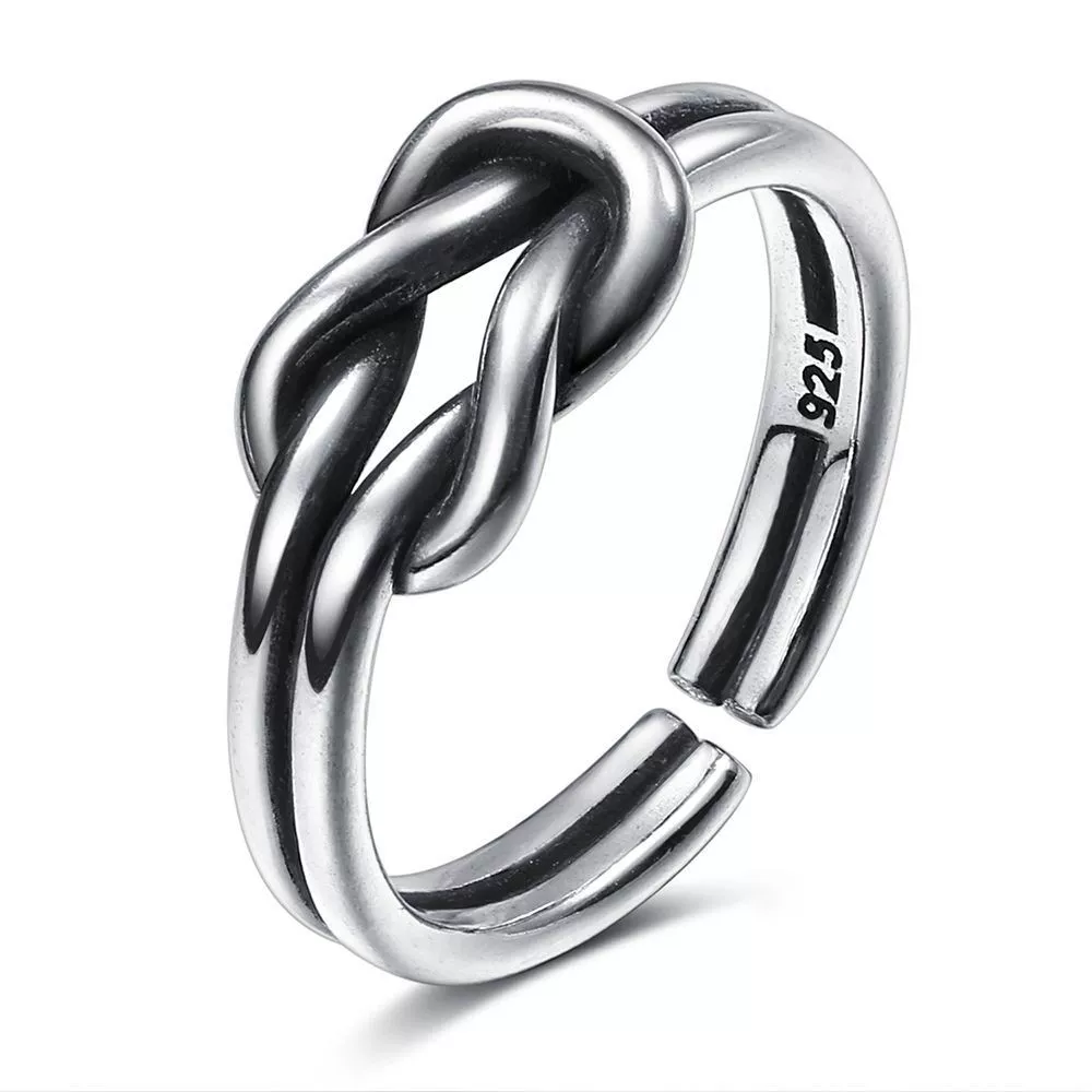 Metal Jewelry Open Couple Ring Punk Retro Style Heart Shape Alloy Electroplated - Image 13
