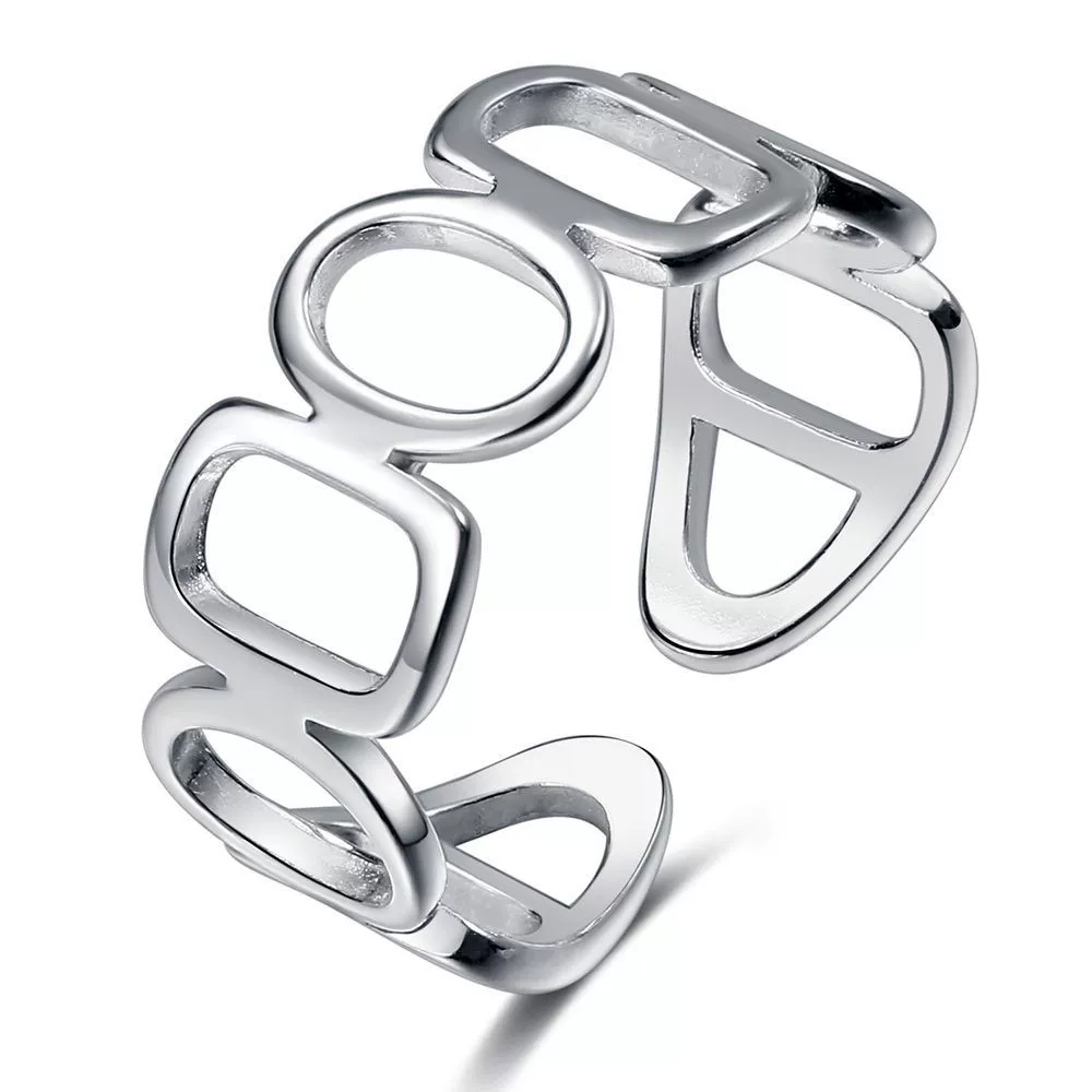 Metal Jewelry Open Couple Ring Punk Retro Style Heart Shape Alloy Electroplated - Image 15