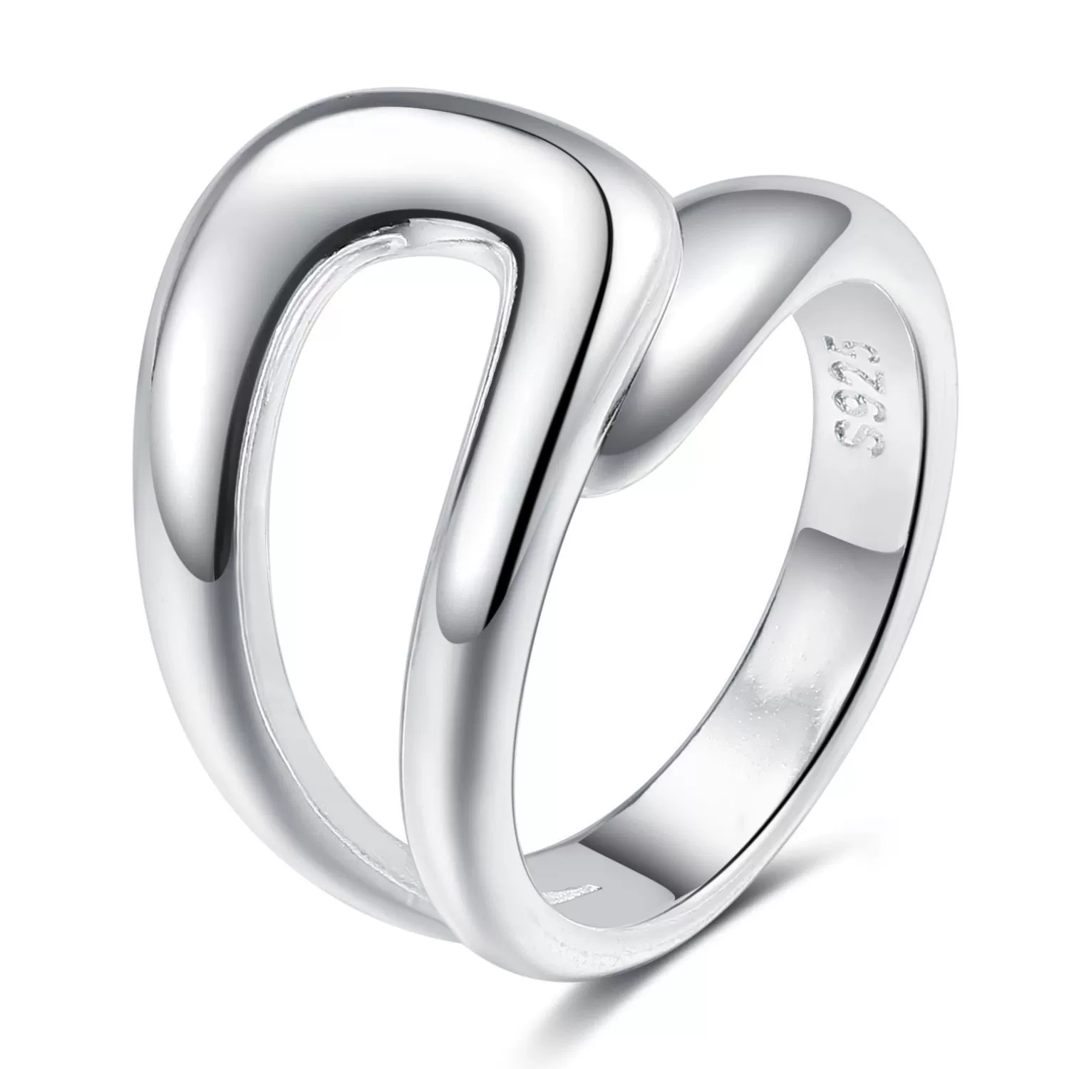 Metal Jewelry Open Couple Ring Punk Retro Style Heart Shape Alloy Electroplated - Image 16