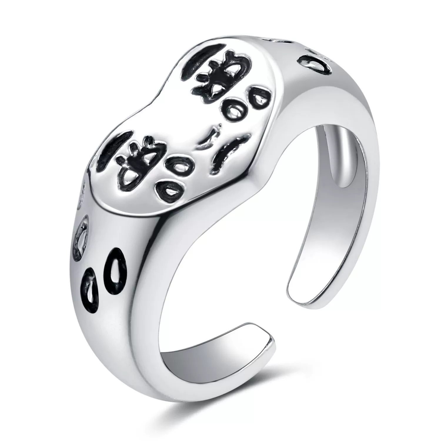 Metal Jewelry Open Couple Ring Punk Retro Style Heart Shape Alloy Electroplated - Image 21