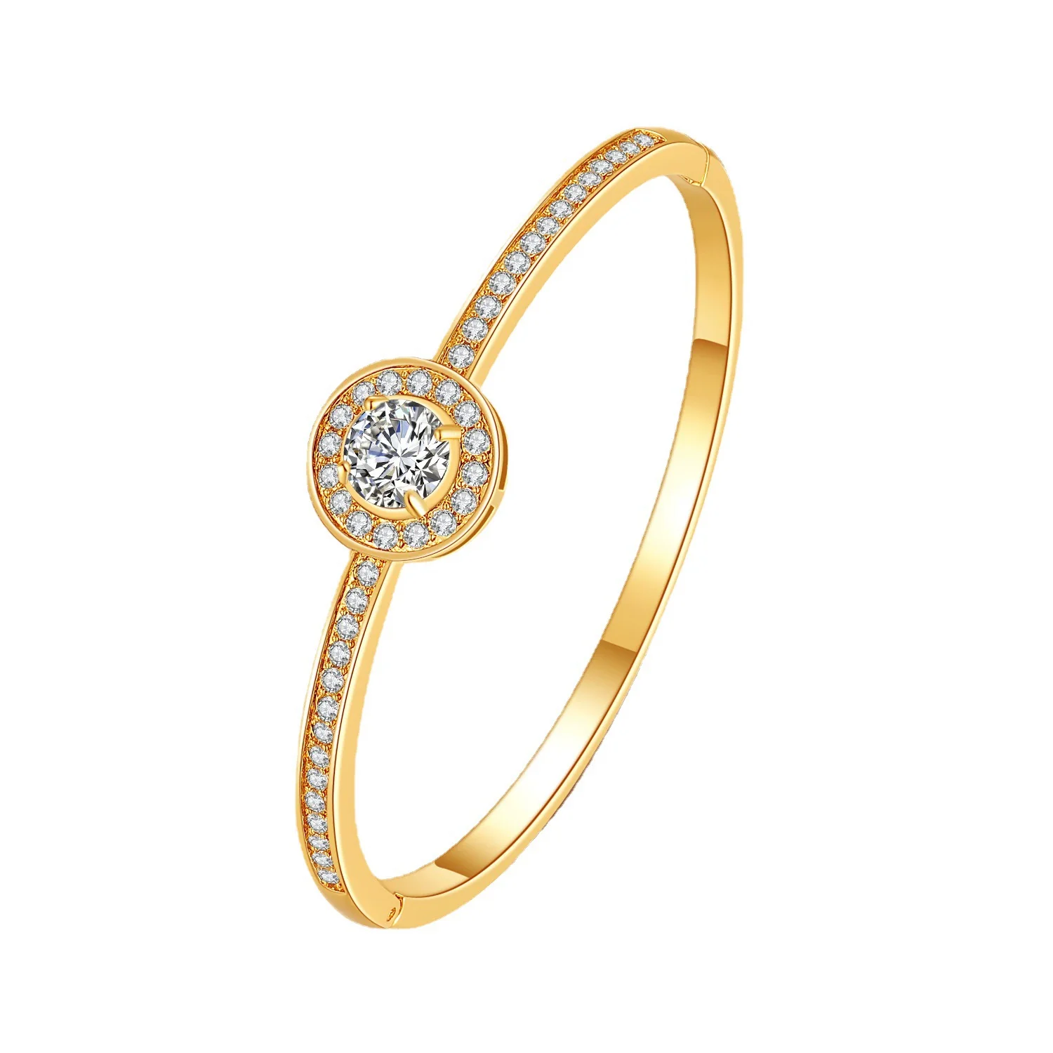 Metal Natural Style Diamond Gypsophila Round Women's Electroplated Bracelet - Image 5