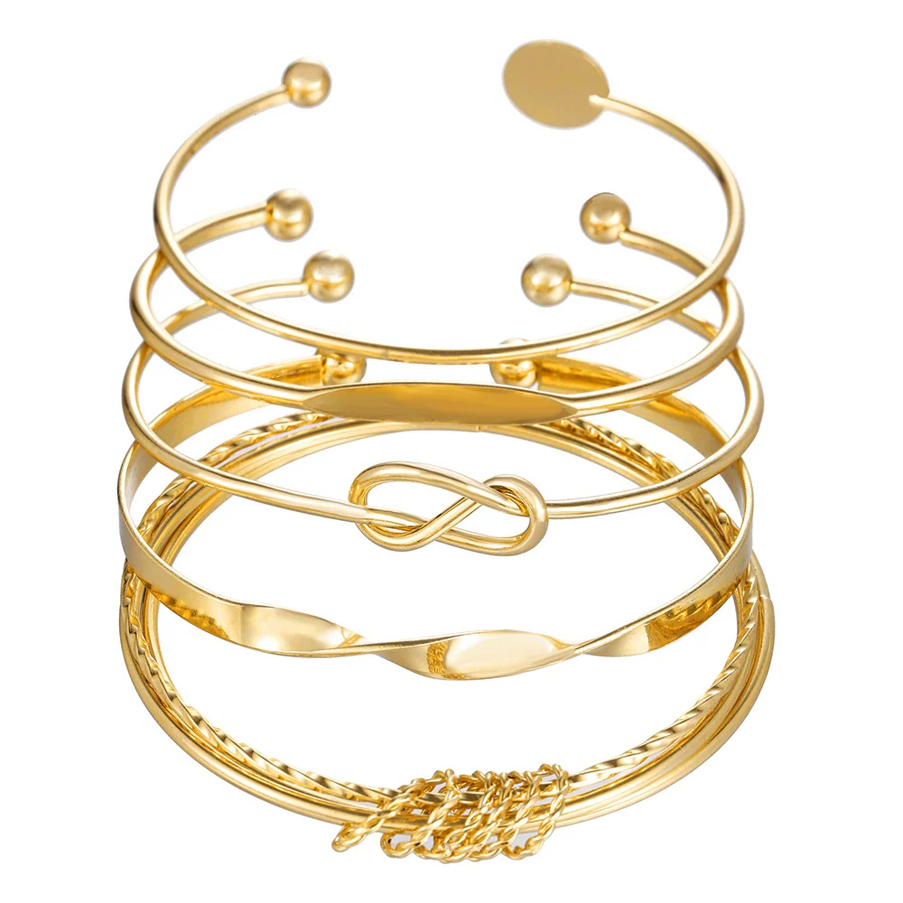 Metal Open Bracelet Iron Alloy Geometric Electroplated For Women And Unisex - Image 37