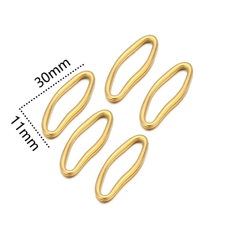 Metal Oval Specialshaped Ring Jewelry Accessories Electroplated Pendant For Diy Earrings Bracelet Necklace - Image 2