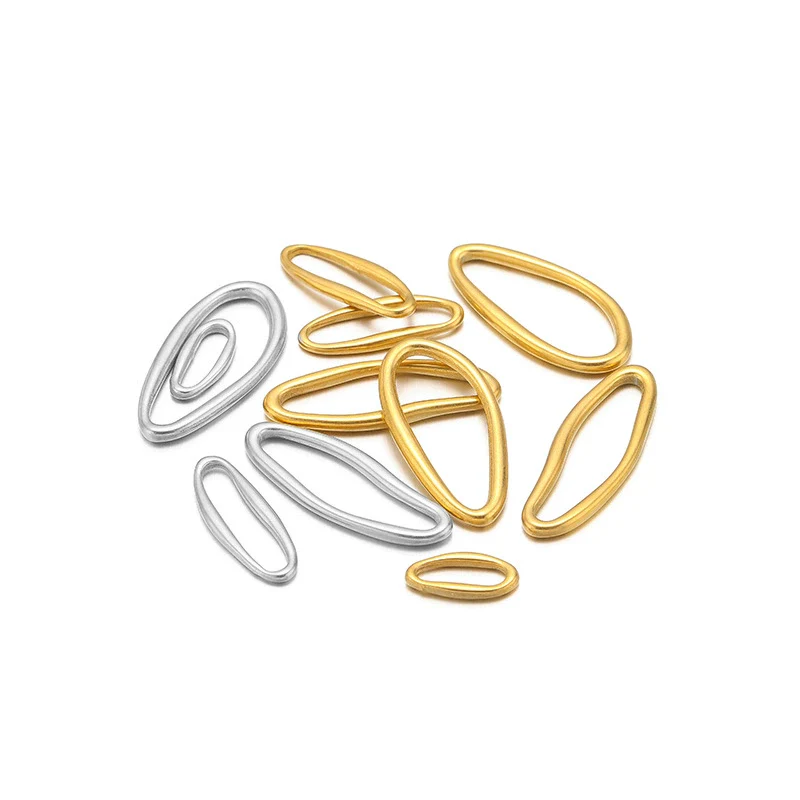 Metal Oval Specialshaped Ring Jewelry Accessories Electroplated Pendant For Diy Earrings Bracelet Necklace - Image 4