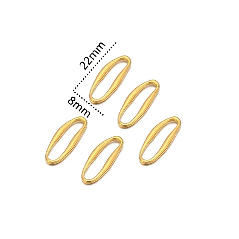 Metal Oval Specialshaped Ring Jewelry Accessories Electroplated Pendant For Diy Earrings Bracelet Necklace - Image 8