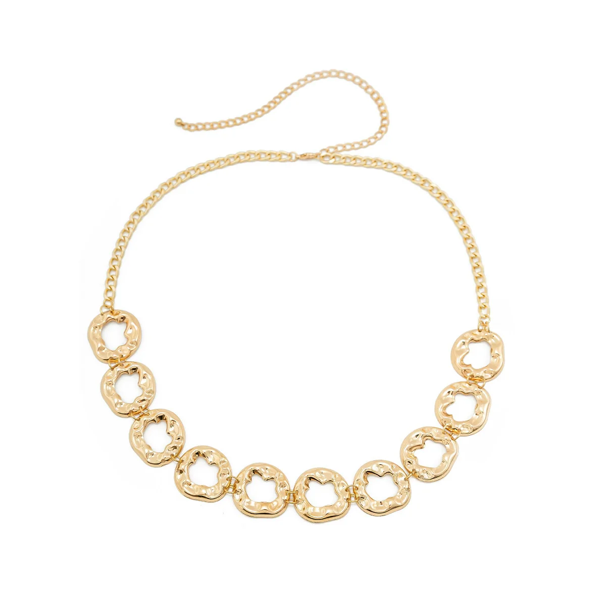 Metal Simple Pleated Ring Body Chain For Female - Image 3