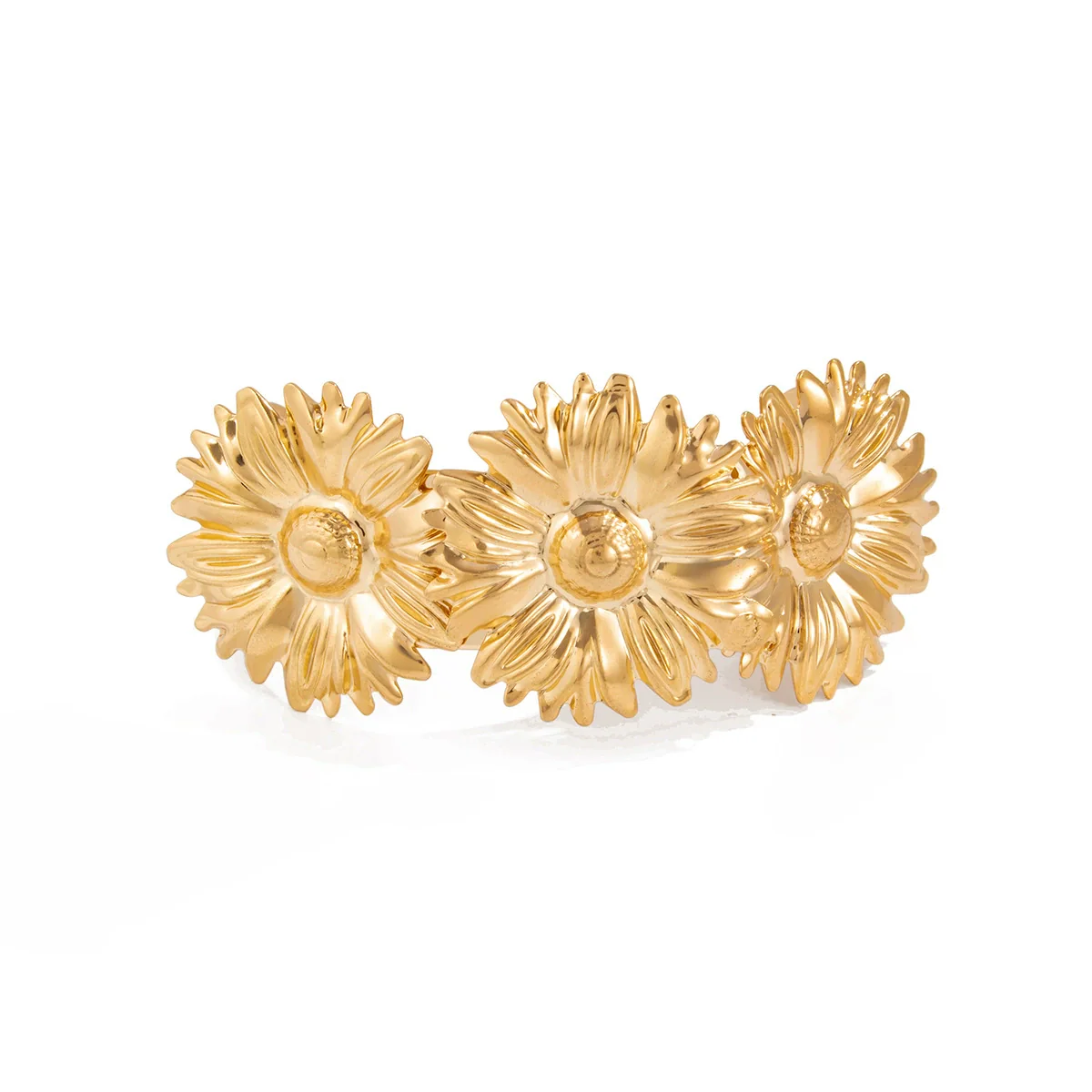 Metal Splicing Sunflower Arm Bracelet Highend Retro Electroplated For Women - Image 5