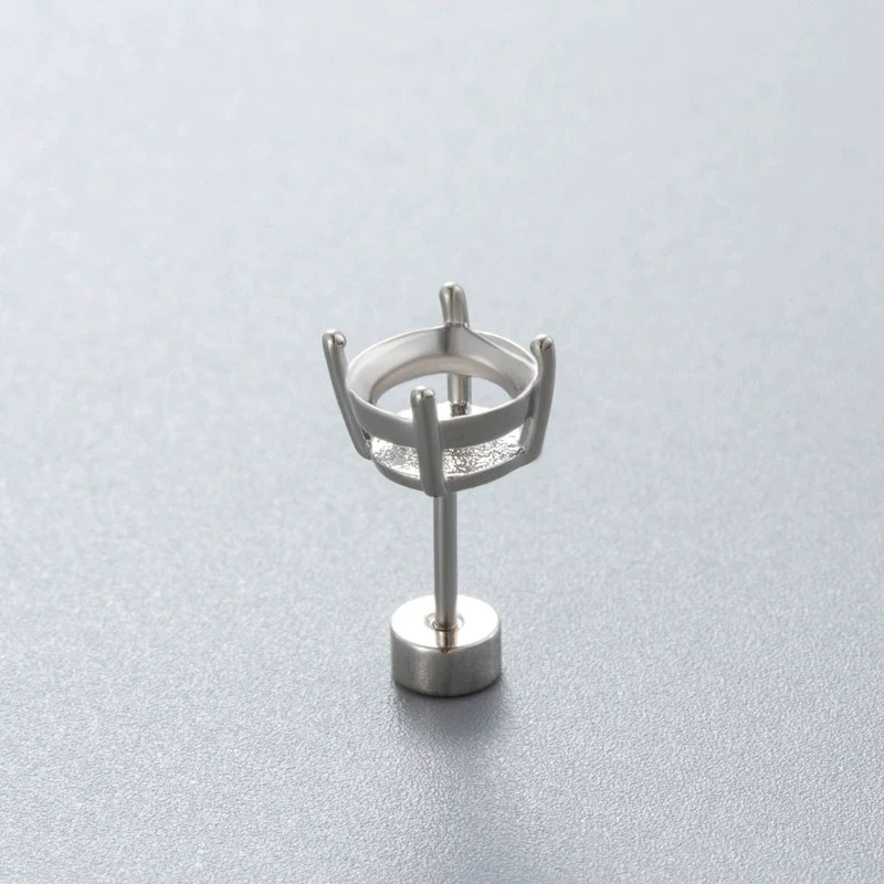 Metal Titanium Steel Screw Rod Huanzi Earring Fourclaw Drill Holder Fashion Geometric Polished Ear Accessories - Image 7