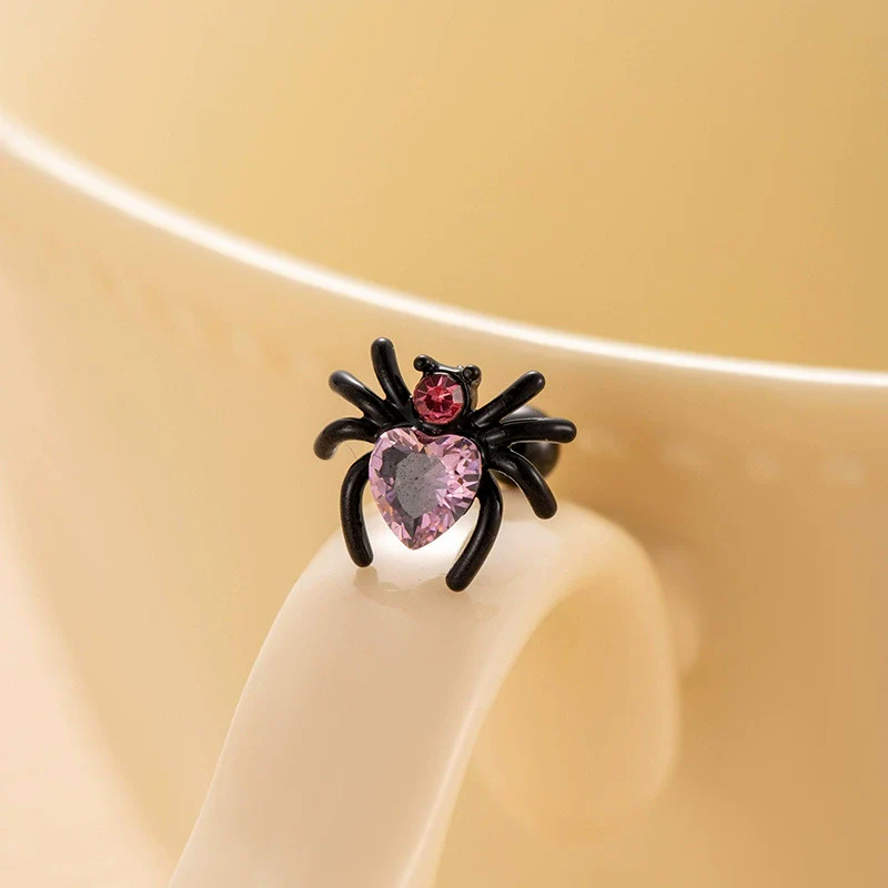Metal Titanium Steel Women's Punk Style Animals Zodiac Zircon Set Ear Bone Ear Nail Double Head Screw Earrings - Image 7