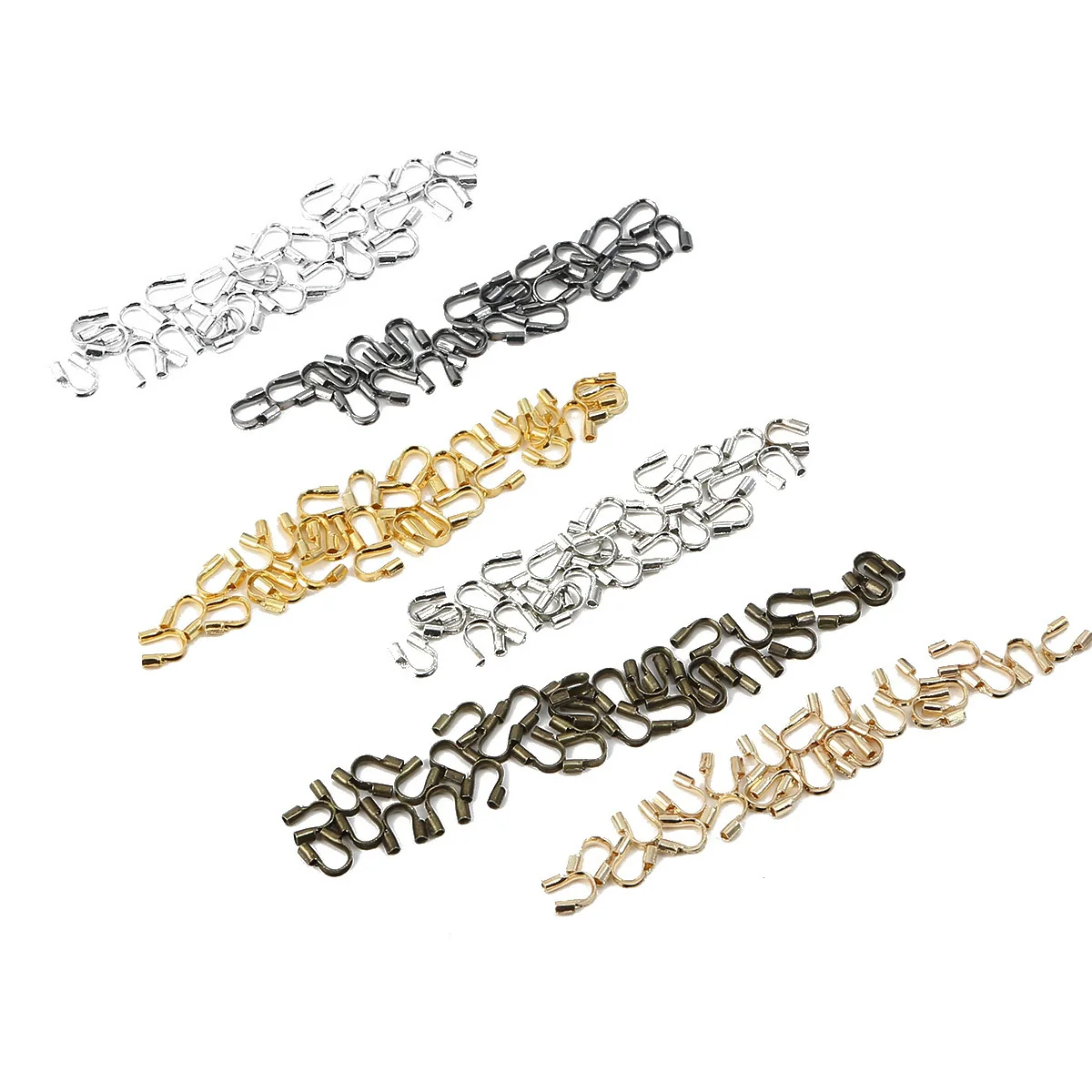 Metal Ushaped Tail Buckle Horseshoe Buckle Handmade Jewelry Material For Necklace Bracelet With Paint Design - Image 2