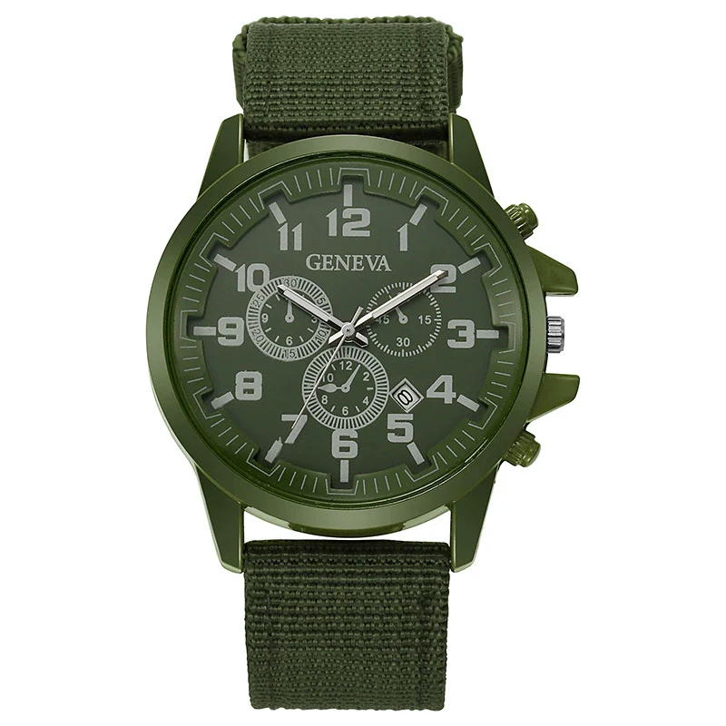Military Style Men's Quartz Watch With Alloy Case Nylon Strap And Round Dial - Image 6