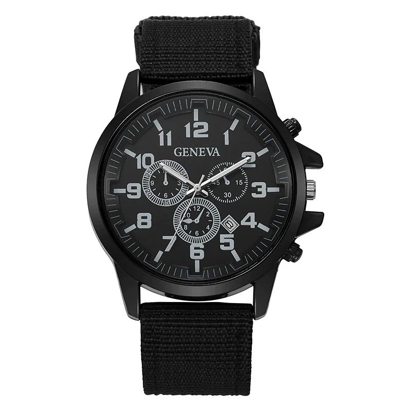 Military Style Men's Quartz Watch With Alloy Case Nylon Strap And Round Dial - Image 7