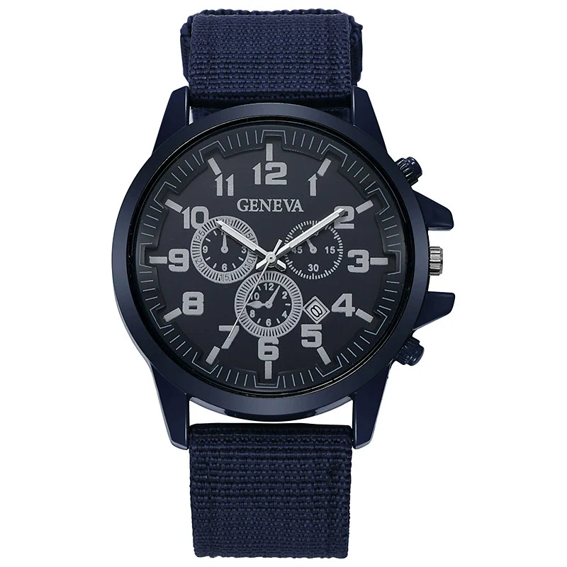 Military Style Men's Quartz Watch With Alloy Case Nylon Strap And Round Dial - Image 8